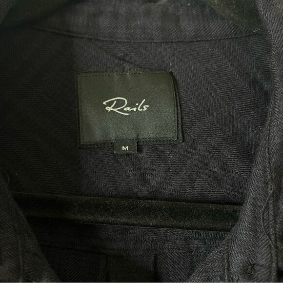 Rails Bianca Charcoal Shadow Plaid Flannel Shirt Dress Tunic Size Medium - Picture 5 of 9